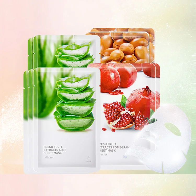 Moisturizing Korean Face Mask Skin Care Fruit Sheet Facial Mask Skin Care Collagen Whitening Facial Mask