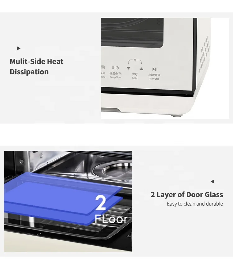 Smart Kitchen Appliances 20L Steam Air fryer oven Electric Steam Air Fryer Toaster Oven with Digital Display