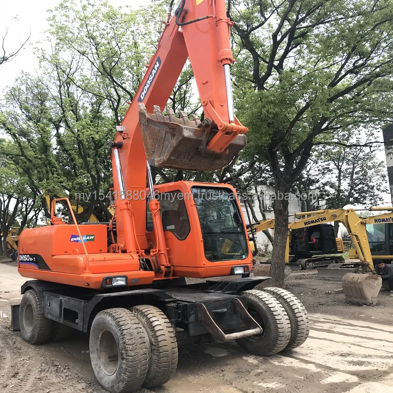  Высокое качество используемом состоянии Низкая цена оригинальный DOOSAN DH150w-7 колесный экскаватор для