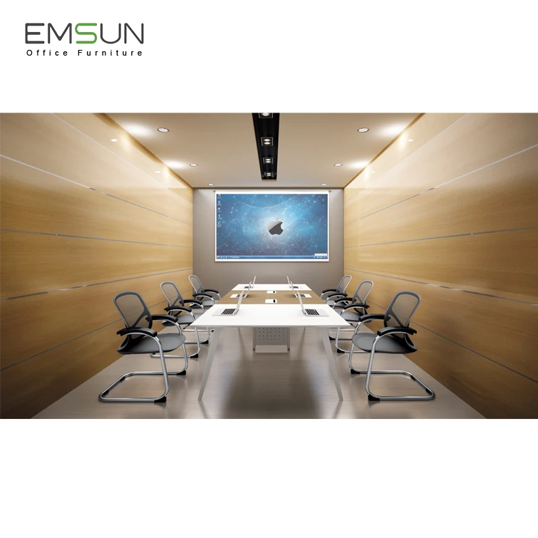 EMSUN Factory Price Customized Office Furniture Modern  Large Conference Table Design For 12 Person