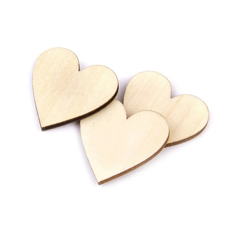 cheap plywood heart cutout valentine gift laser engraved wooden hearts