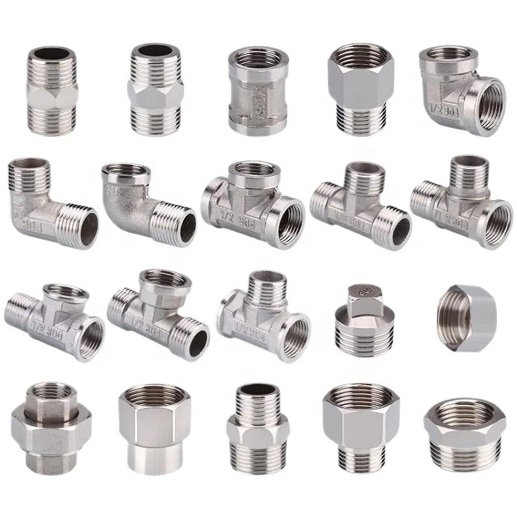 Stainless Steel Pipe Fittings  Male Thread Reducer Straight Adapter   Pipe Fittings Bspt Stainless   Fuel Pipe Joint