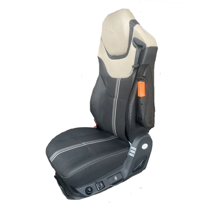 Heavy Truck Leather Equipment Air Suspension Universal Operator Truck Driver Seat With Red