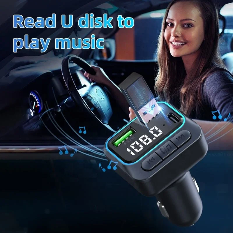 22.5W super charger type c pd bluetooth car adapter fm transmitter radio fm converter modulator bluetooth fm transmitter for car