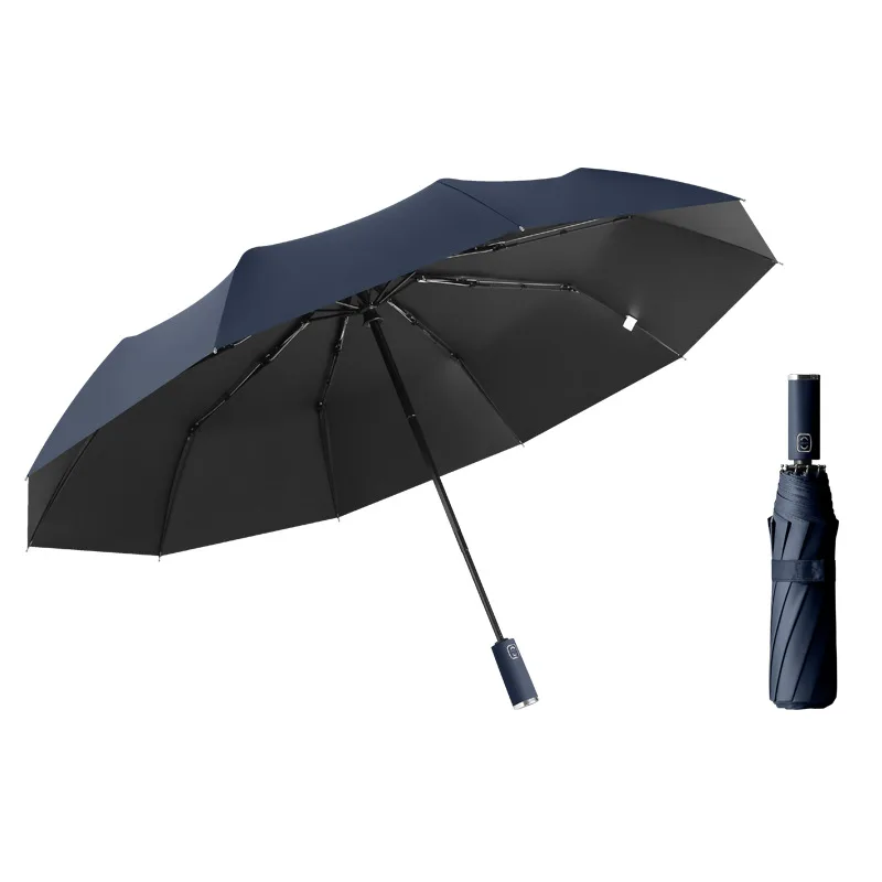 23 Inch Automatic Switch on and Off Mechanism 10 Ribs Ten Bone Three Fold Umbrella Christmas Luxury Space Valentine Business Eid