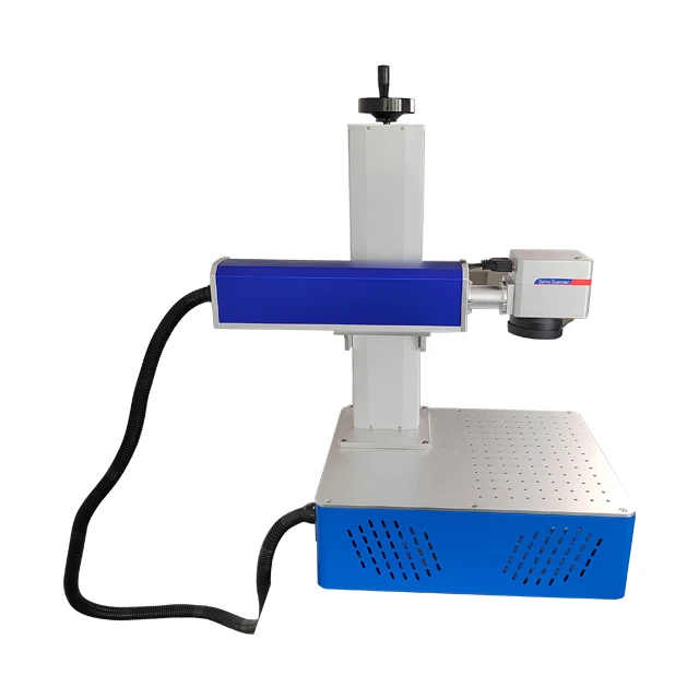 Portable Fiber Laser Marking Machine For Advertising Company Nonmetal Metal Gold Silver Stainless Steel Marks