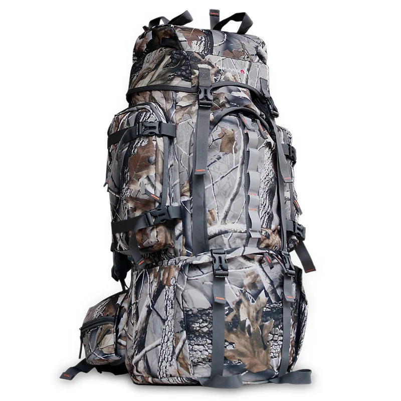 Mountaineering Bag 80L Backpack Outdoor Bionic Camouflage Backpack Hiking Bag Wholesale