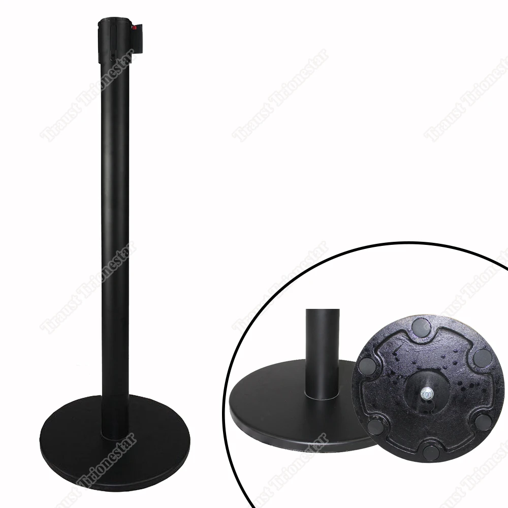 Traust Airport stainless steel Q Manager Line Queue Control post Retractable Belt Tape Barricade Barriers