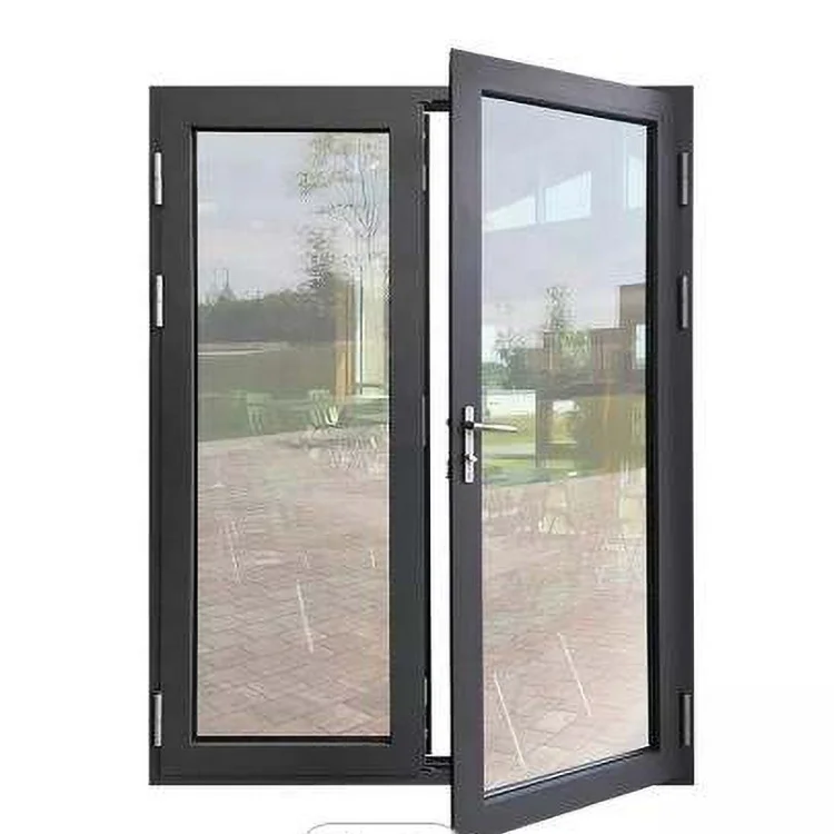 Aluminum alloy frame 5+12A+5mm double layer heat insulation tempered frosted glass front door entrance door