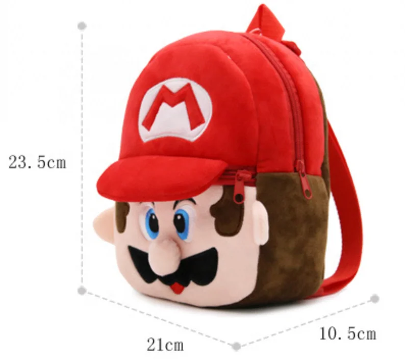 HWA 100283 Mario Bros школьный Марио и Луиджи плюшевый рюкзак плюшевые куклы игрушка ностальгия Винтаж игровые малыша
