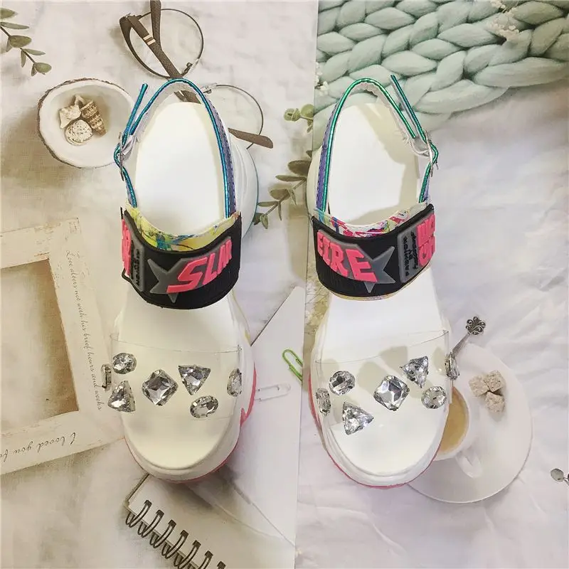 
2021 Fashion Platform Sandals Women Shoes Summer High Heels Ladies Casual Wedge 