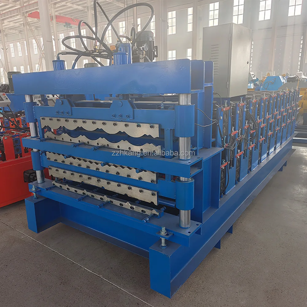 Full Automatic Three Layer Roof Roll Forming Machine Ibr Step Tile Sheet Making Roll Forming Machine