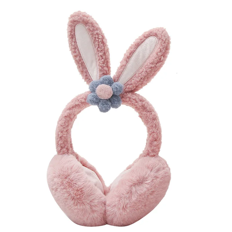 MB4 Winter rabbit ears warm warm earmuffs for girls Korean version cute adult foldable winter earmuffs