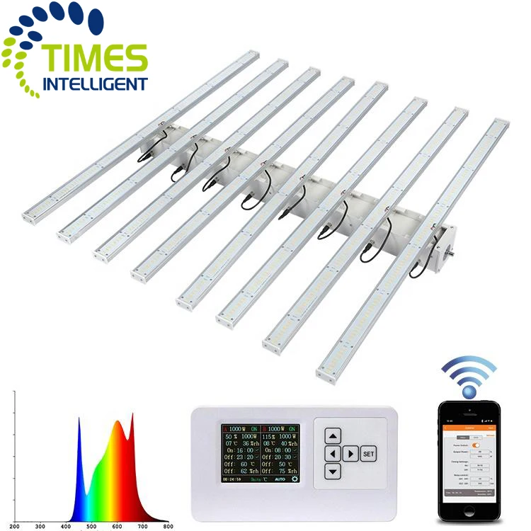 Agriculture Green House Lamp 110V 470V 1000 Watt Uv Full Spectrum Dimmable Eco Grow Farm 5X5 8 Bar Slim Led Grow Light 1000W