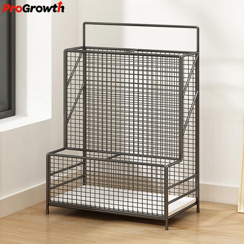 Hotel Lobby Commercial Umbrella Storage Bucket Home Entrance Creative Storage Rack Mesh Double Layer Umbrellas Stand