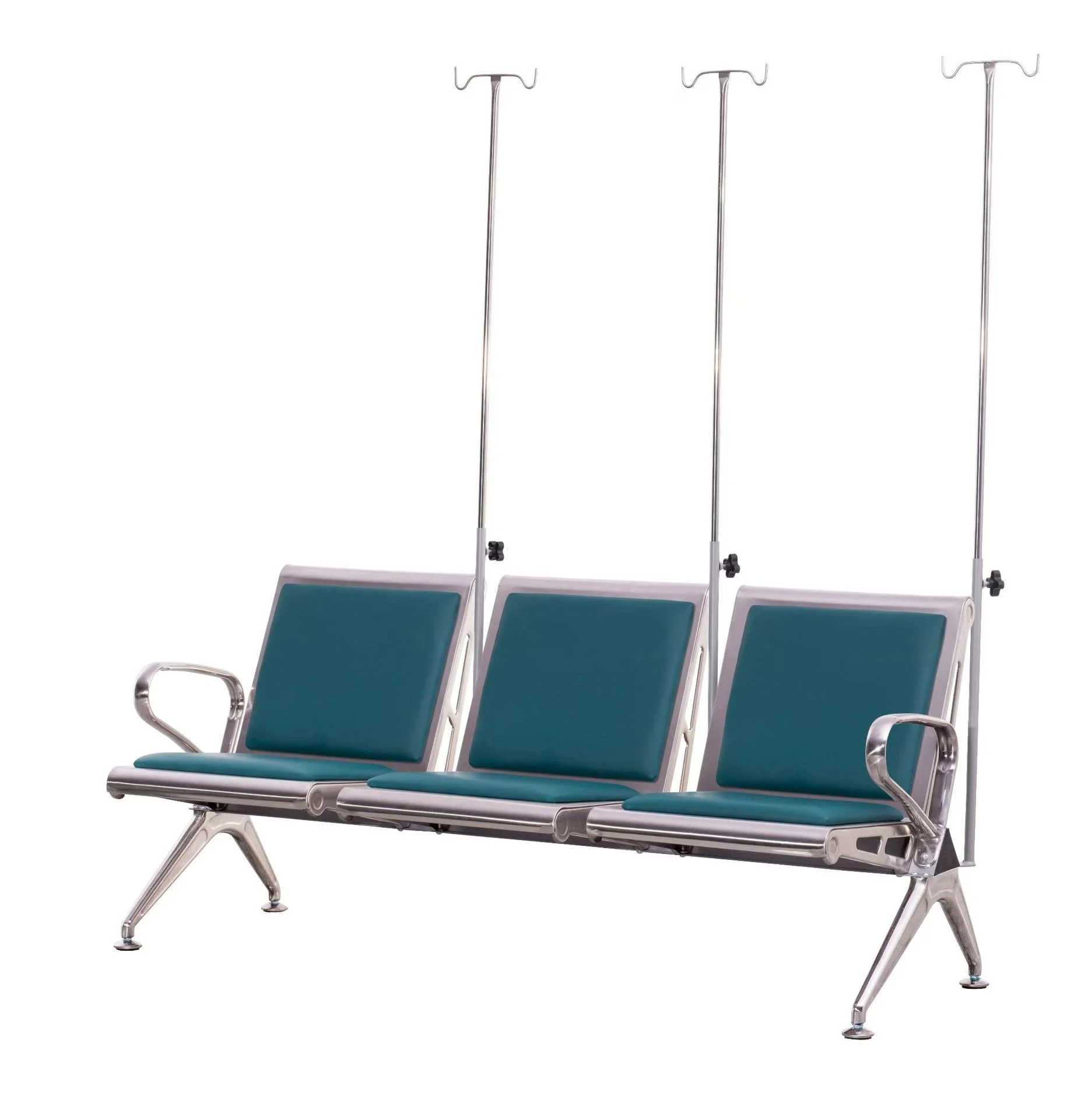 Hospital Transfusion Chair Hospital Waiting Chair 3-Seater With Infusion Stand Iv Chairs