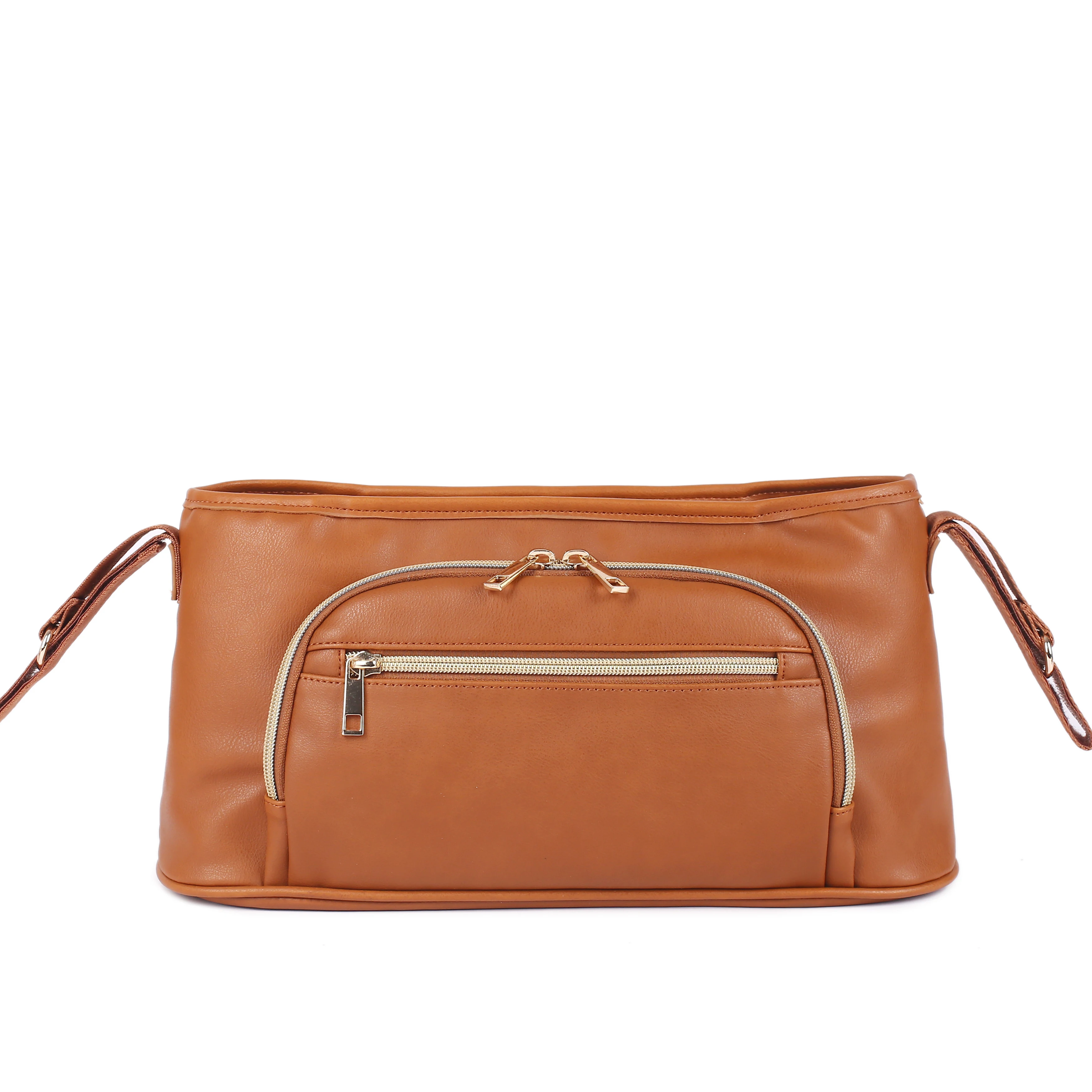 Universal Stroller Organizer with Insulated Cup Holder Detachable Phone Bag & Shoulder Strap, Fits for Stroller