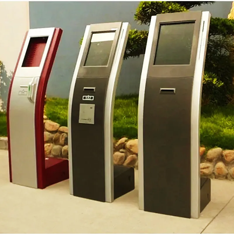 Bank hospital automatic queuing system kiosk  touch screen ticket dispenser machine with LED display, queue management system