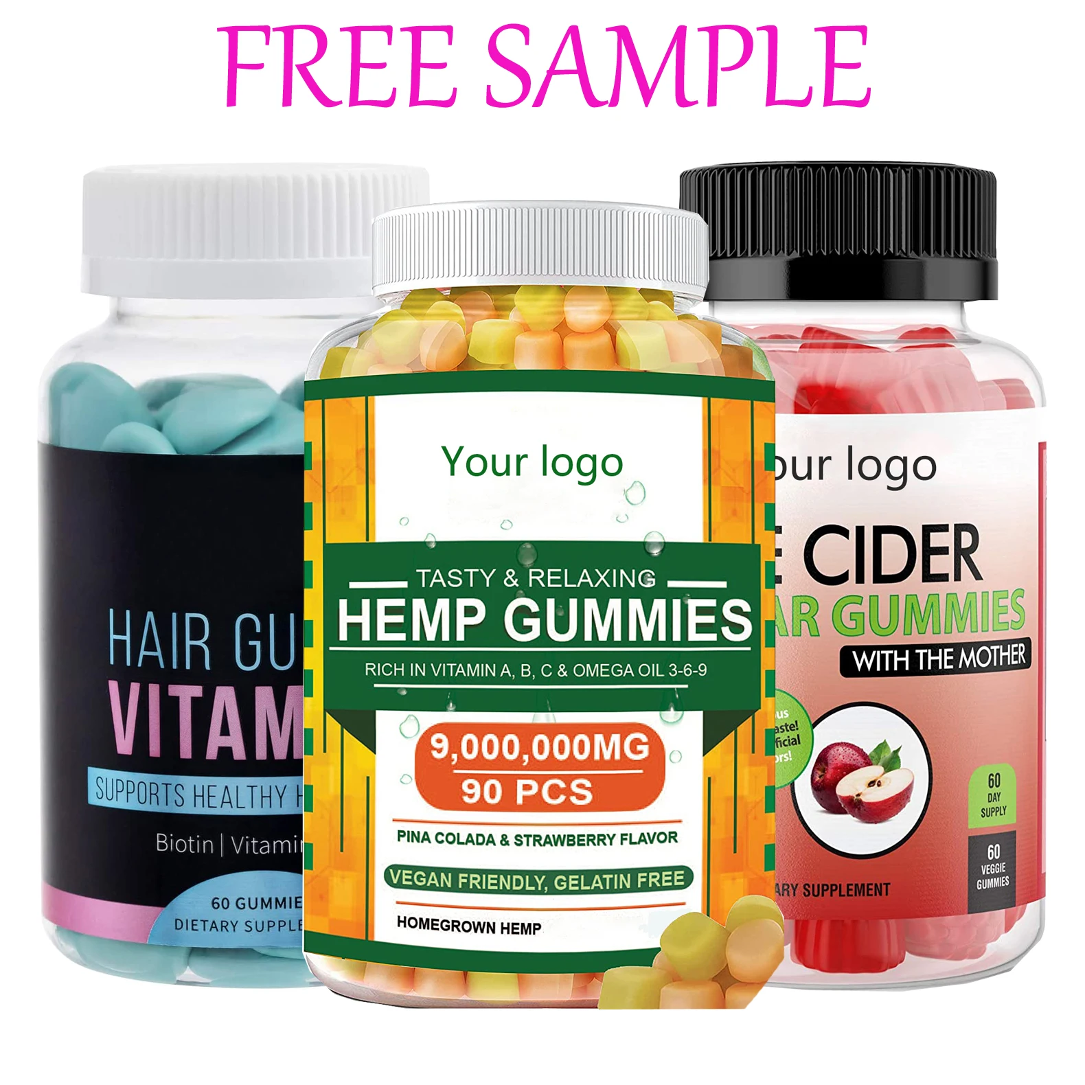 oem private label high quality organic gummy bears full spectrum premium pure 30000mg vitamin gummies