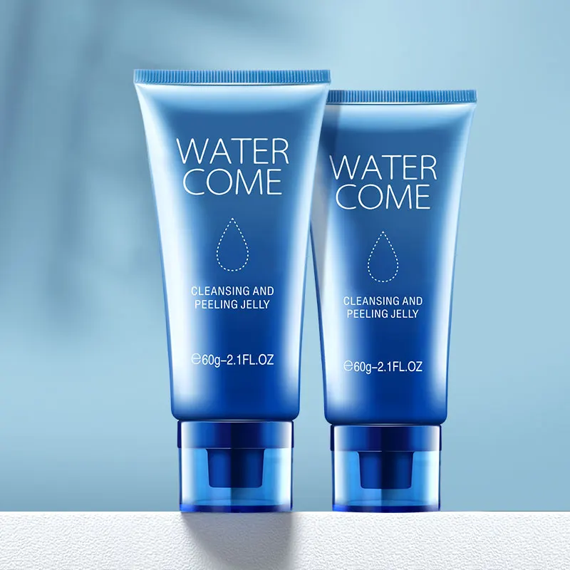 Private Label Mineral Organic Dead Skin Exfoliator Peeling Gel Aloe Vera Green Tea Body Exfoliating Cleansing Face Gel