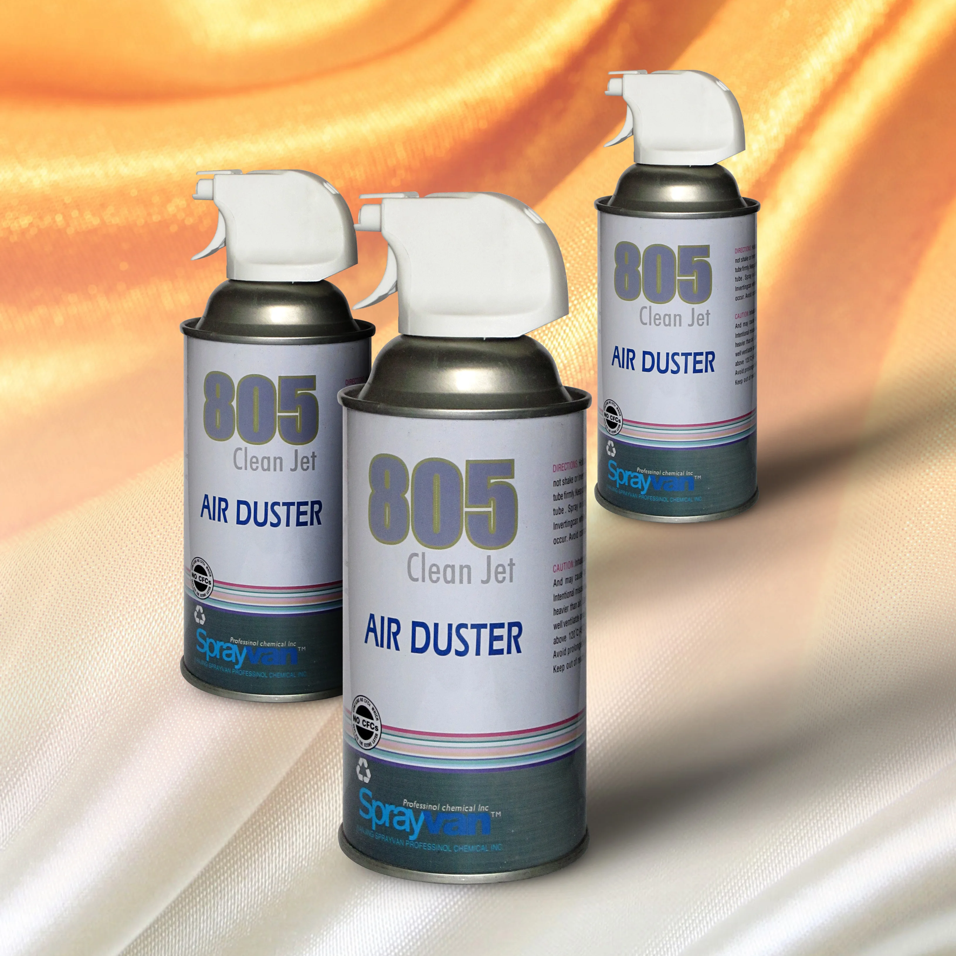 
Computer air duster cleaning spray, cleaning aerosol production 