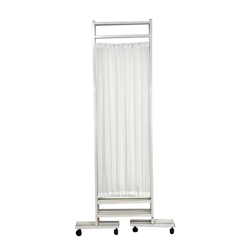 Medical Hospital Steel Foldable Patient Ward Screen with Wheels for Hospital Room