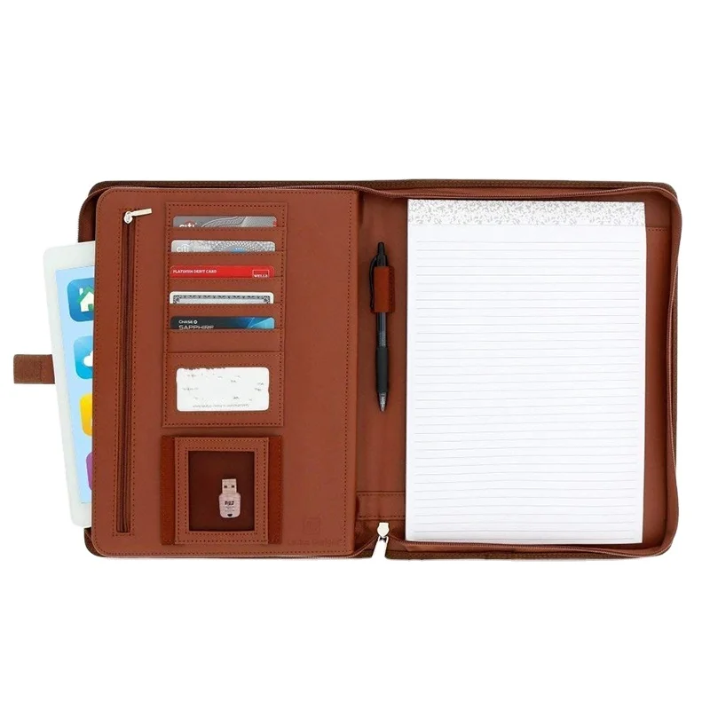 Роскошный органайзер для документов на заказ деловой портфель руководителя записная книжка