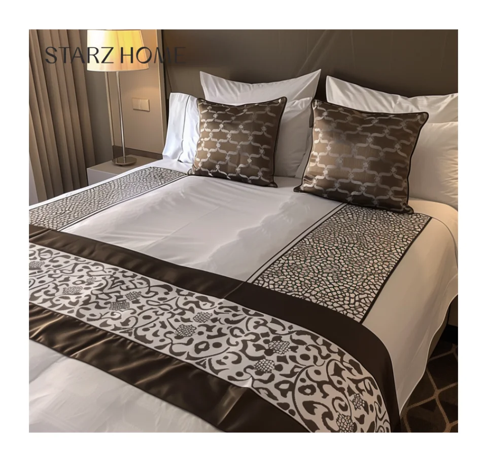Starz Home 2024 New Home Bedding Set Queen Size Cotton Bedding with Bed Headboard Cotton Bedsheet and Fleece Duvet Cover Set