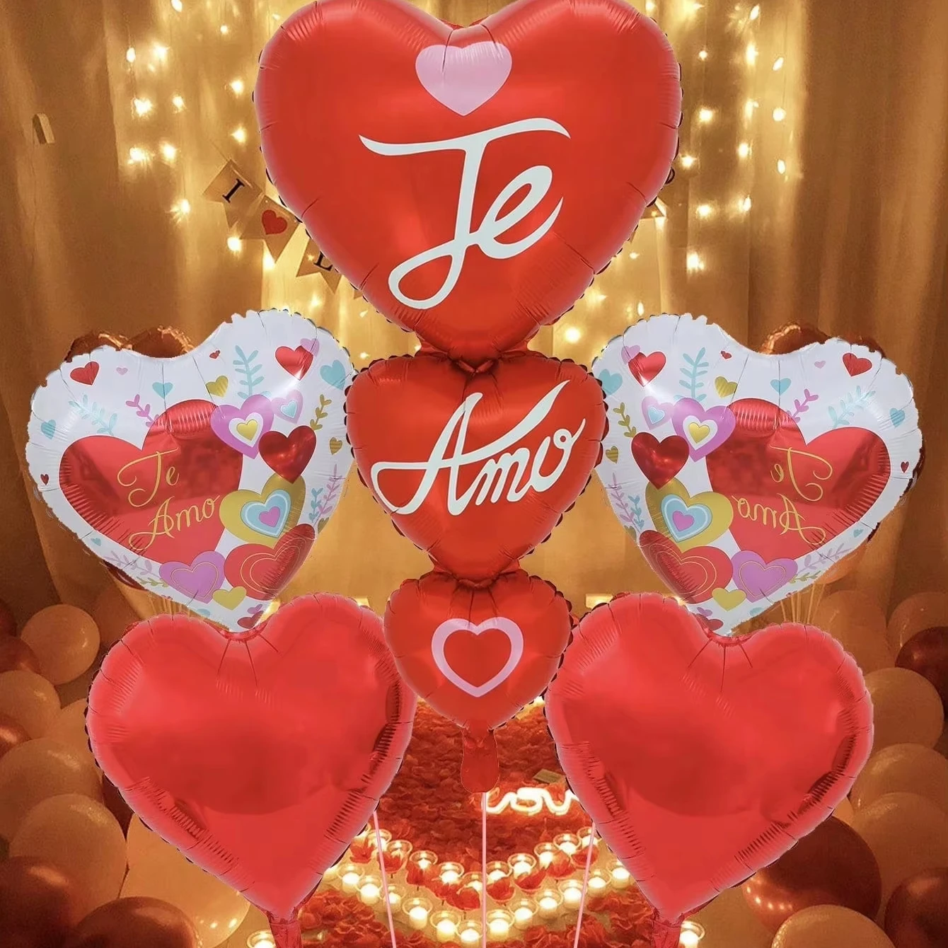 5 шт./набор воздушные шары в форме сердца