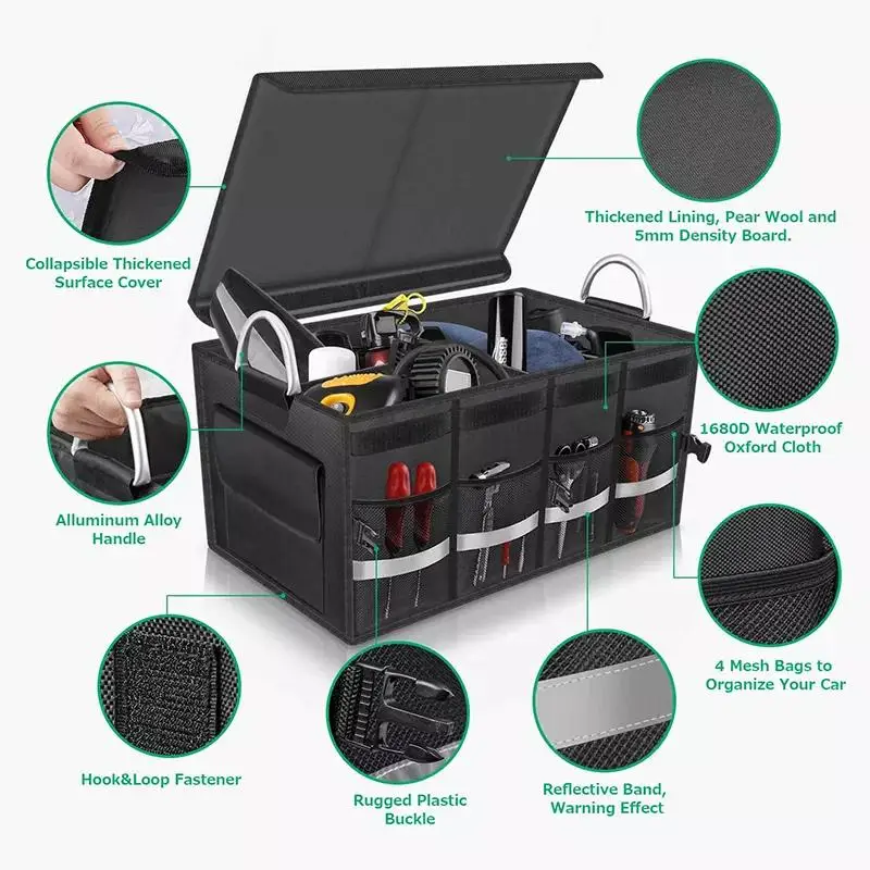 Waterproof Collapsible Car Trunk Storage Box Organizer