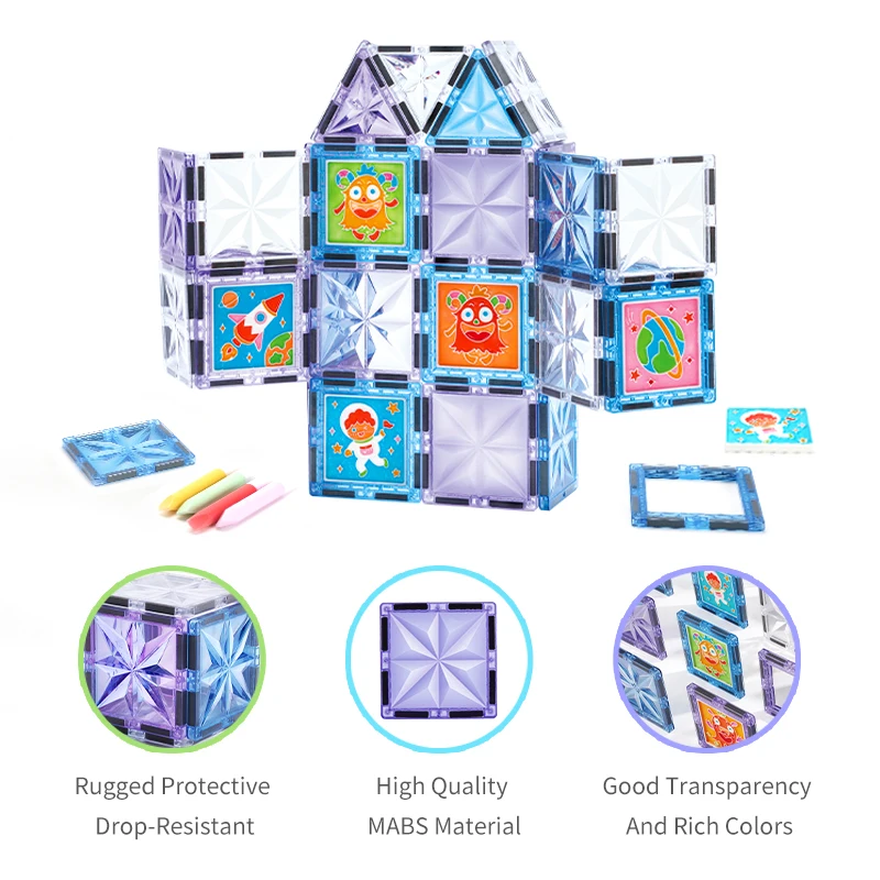 Bulk Purchase Discount Funny Stickers Eco Friendly Flexible Building Toys Magnet Toys Building Block Sets Magic Blocks
