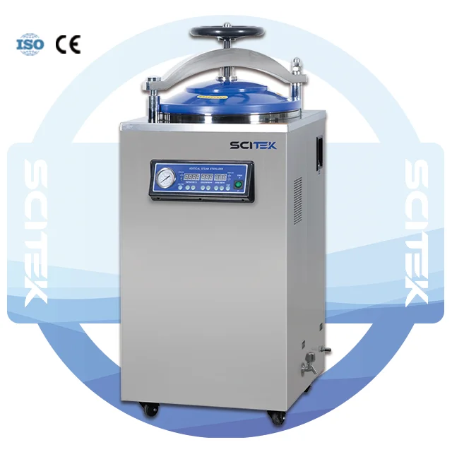 SCITEK Vertical Pressure Steam Sterilizer Digital Autoclave Sterilizer With stainless steel bucket or basket