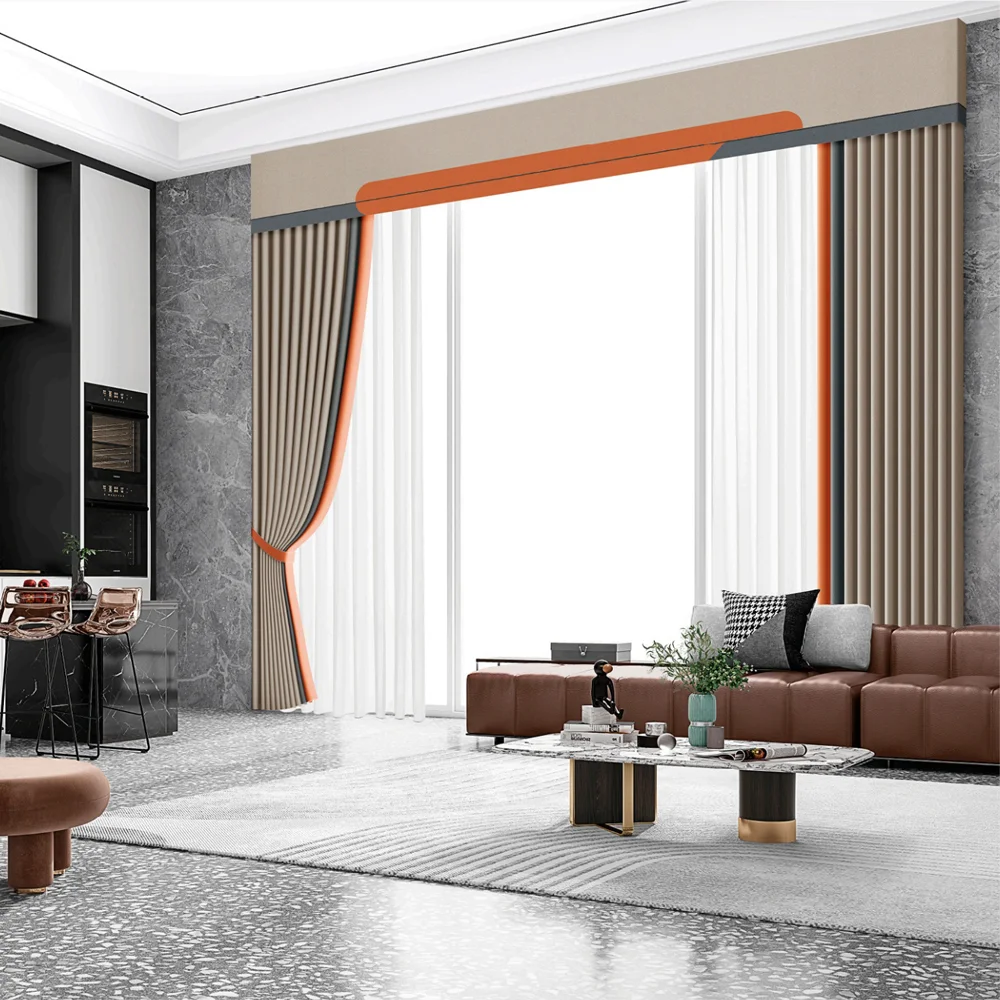 Luxury Elegant Automatic Drapes Curtains