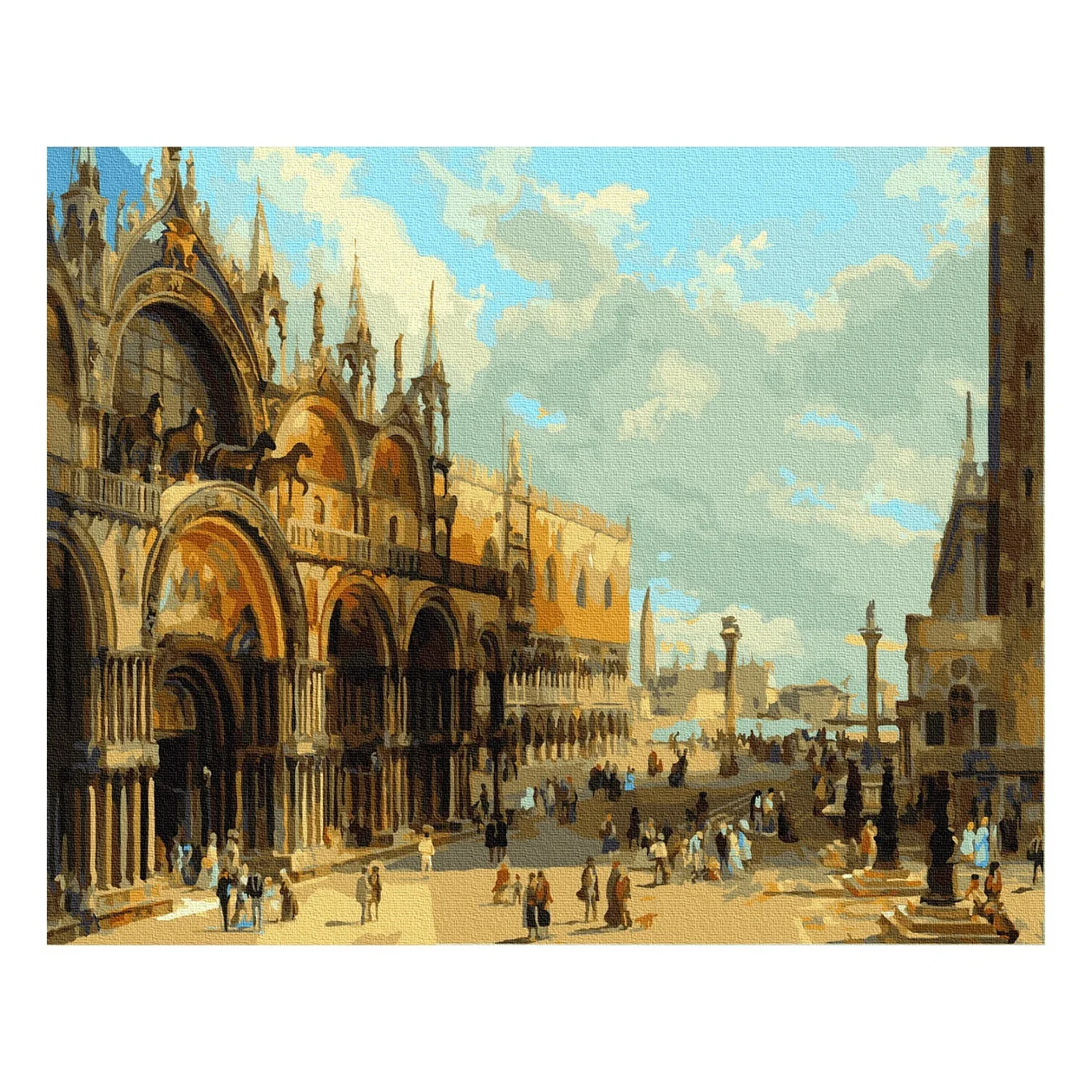 Classical architecture landscape oil painting, DIY 40*50 adult painting by numbers, home hotel art decoration painting