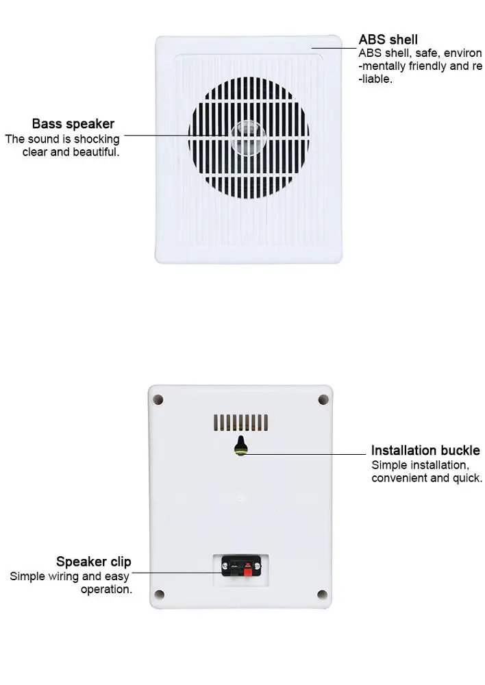 Full Range Indoor Wallaudio System 3W Mini Wall In-Wall Speakers Wall-Mounted Speaker