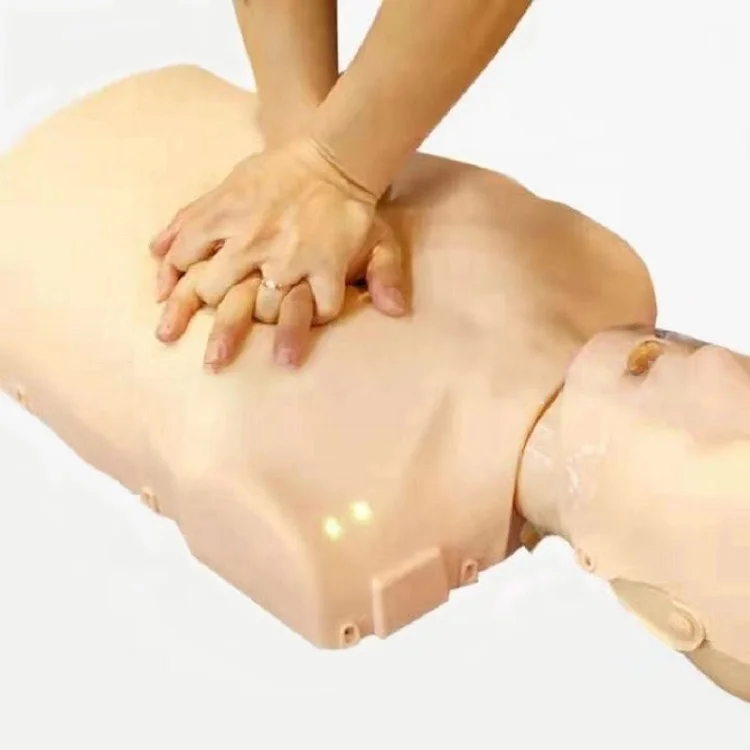 Hot Selling Medical Science Simple Electronic Version  Simulator Half Body CPR Training Manikin With Led Light
