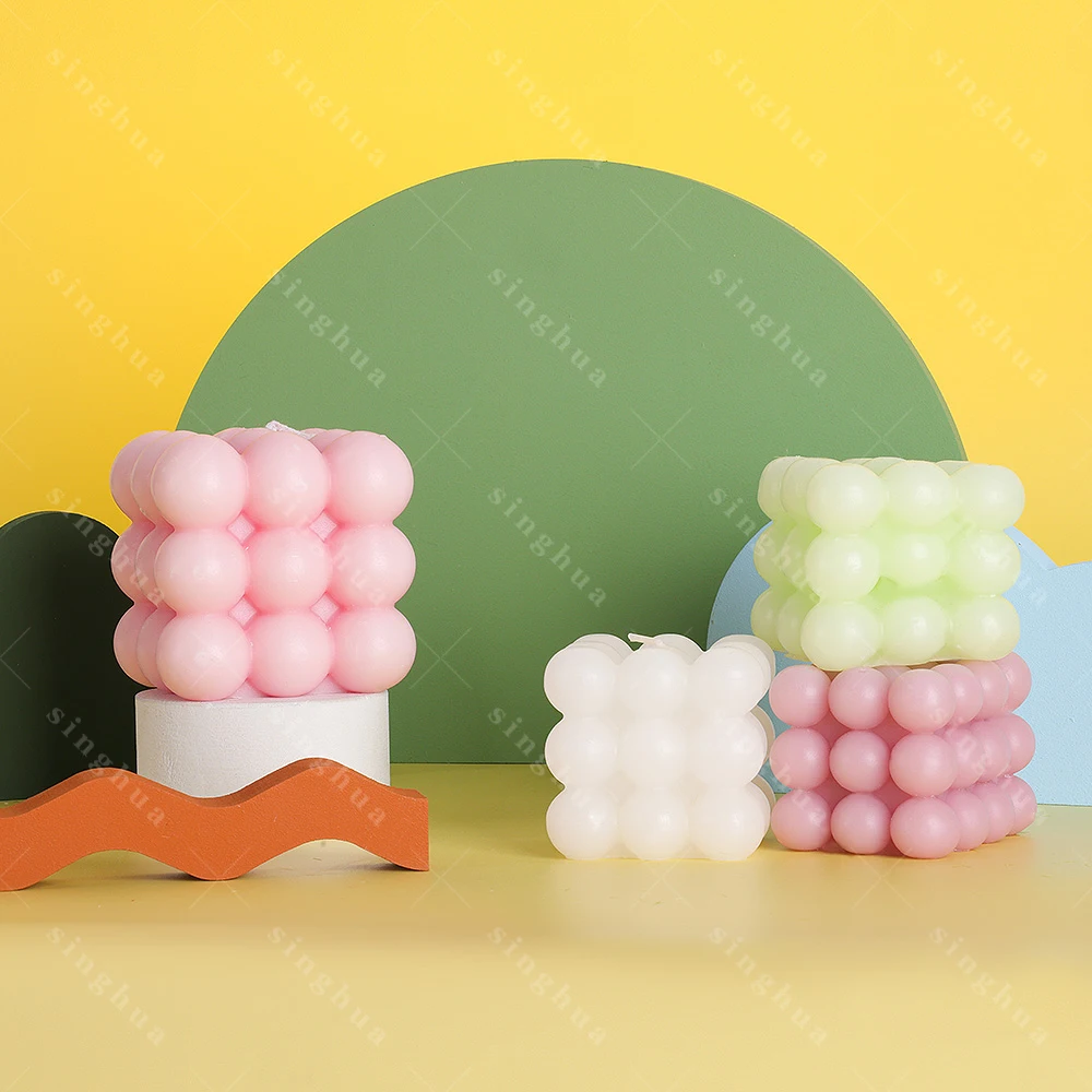 2024  New Production Hot Selling Wholesale Scented Heart-shaped Square Shape Scent Soy Wax  Candles