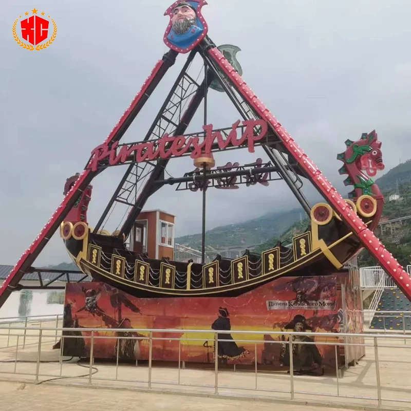 Free 3D Design Customized Amusement Park Kids Rides Viking Ship Swing Boat Big 24 Seats Pirate Ship For Sale