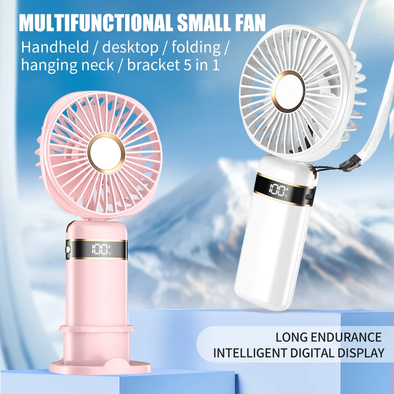 2024 Usb New Handheld Folding Electric High Quality Strong Wind Cooler Fan