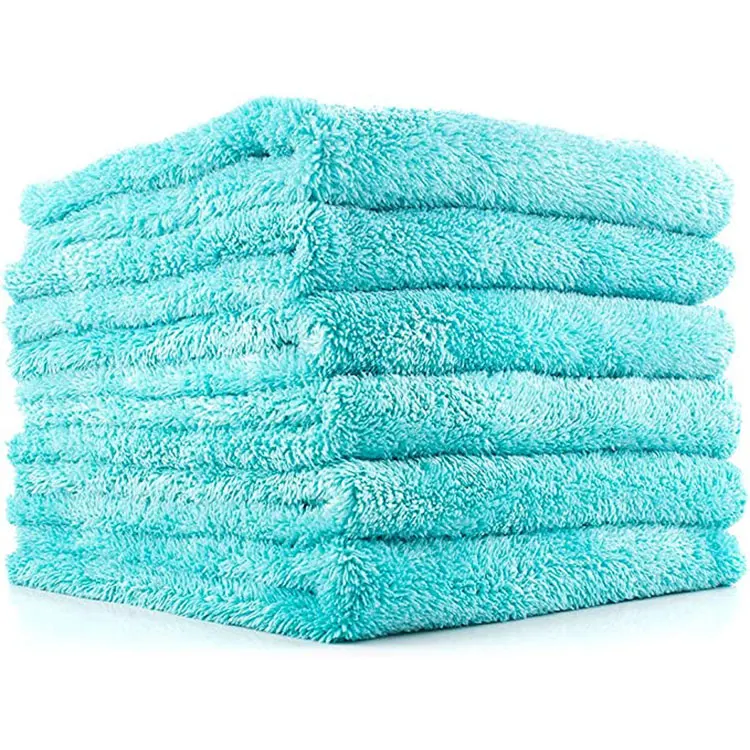 Edgeless microfiber 1200gsm 1400 gsm wash car care microfibre detailing auto micro fiber cleaning twisted loop drying towels