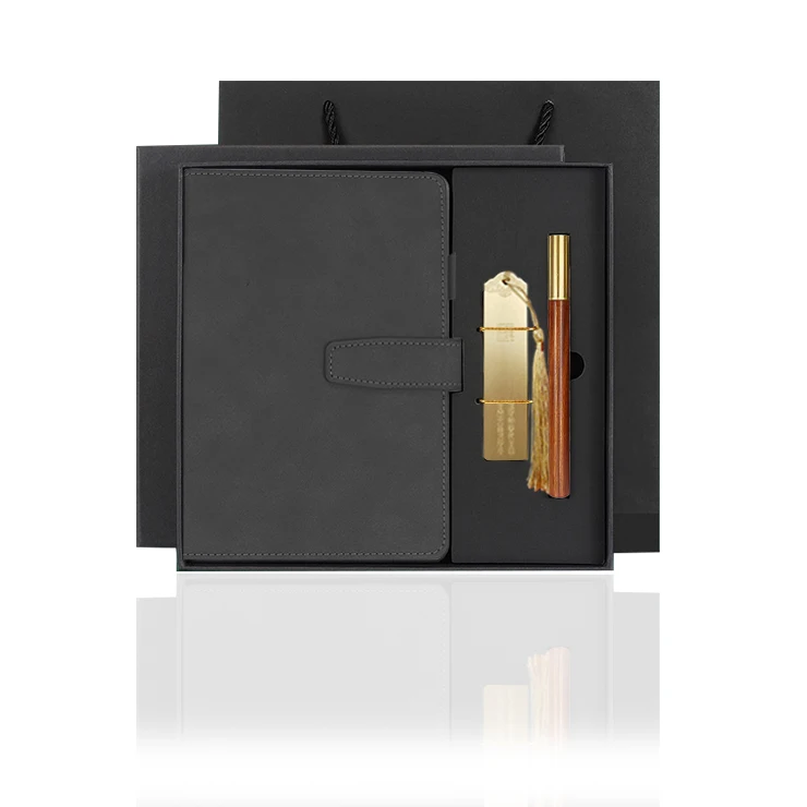 wholesale bookends gift souvenirs luxury business promotional gift set wood carving wood brass pen metal bookmark