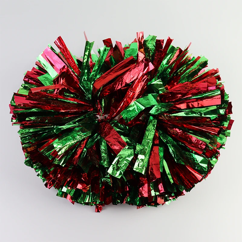 Custom 5/6 Inch Shinning Dance Cheer  Handheld Cheerleading Pom Poms for Dance Party