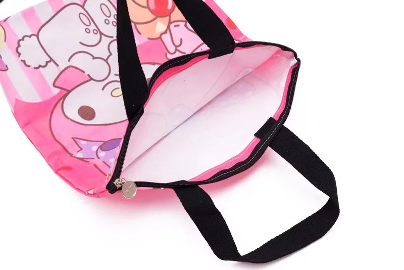 new designer wholesale cute shopping bag large capacity student girl shoulder bags cartoon kawaii bag canvas melody handbag