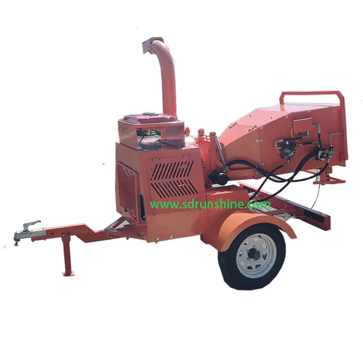 Runshine 22HP mobile wood chipper made in China with EPA and CE certification.