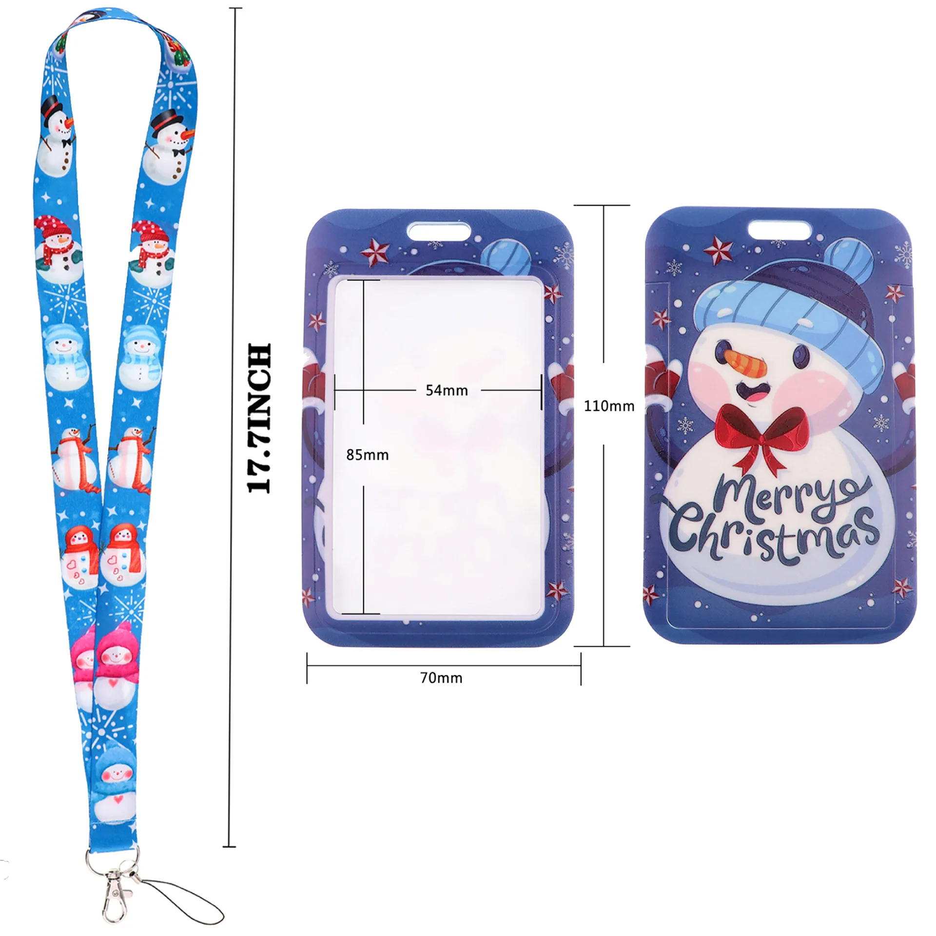 Christmas Lanyards 25mm Teacher Neck Phone Strap Keychain Lanyard With ID Card Badge Holder