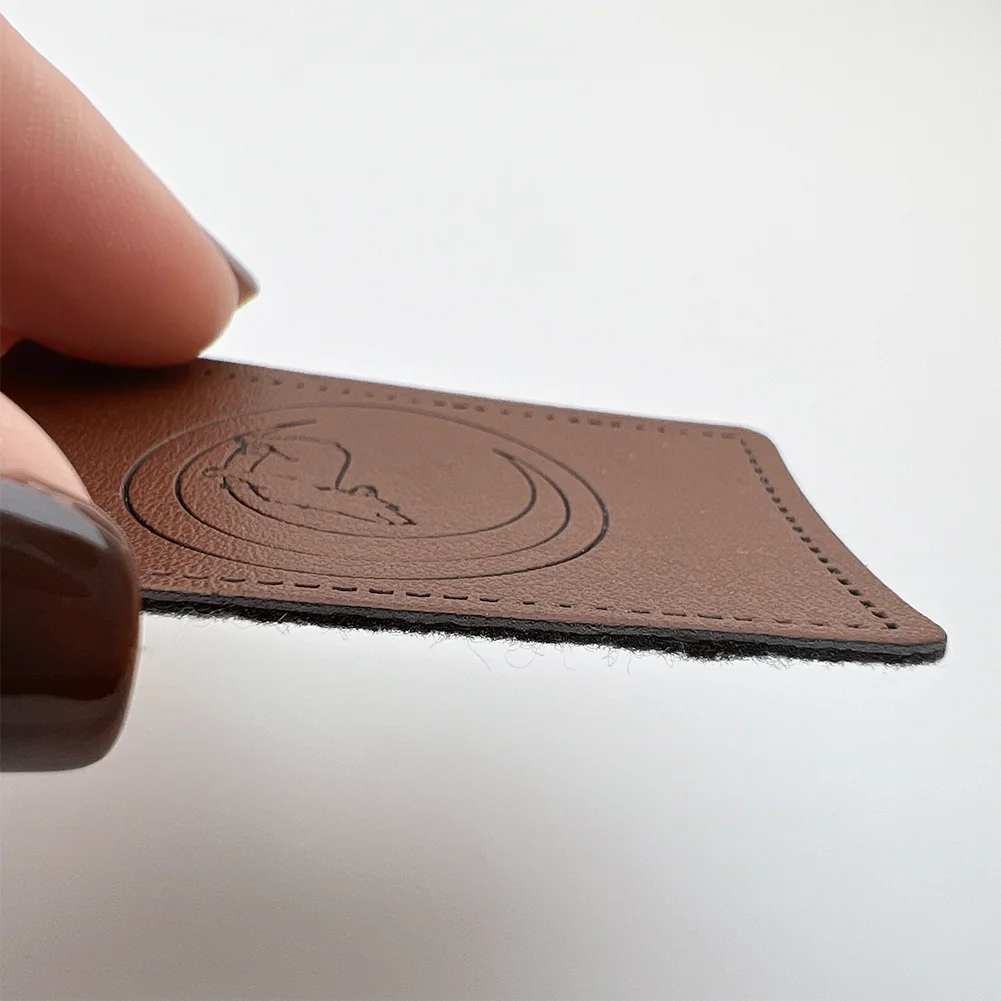 Wholesale Custom Brand Jeans Clothing Clothes Tag Pu Label Embossed/metal Leather Label Patch For Clothes Garment