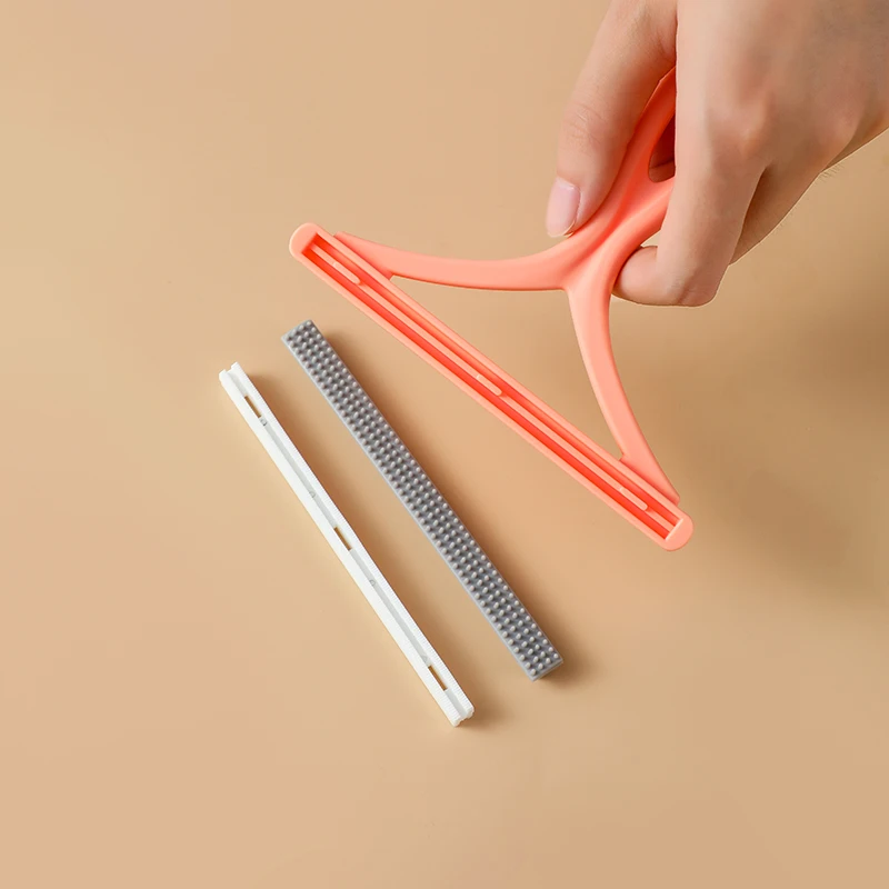 Portable Manual Lint Remover Brush Clothes Fluff Fuzz Fabric Shaver Coat Double Side Hair Remover Cleaning Tool