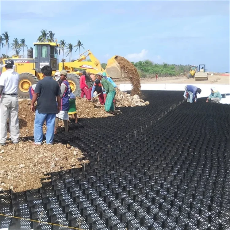 HDPE Geocells geo cell gravel honeycomb gravel driveway geocell