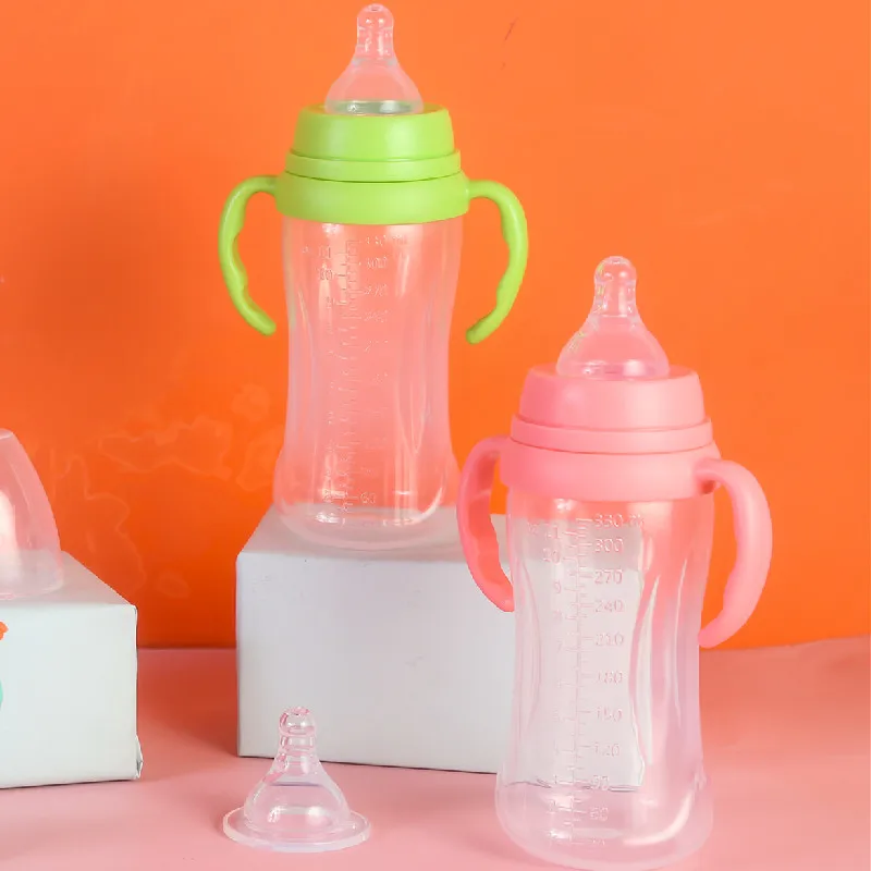 Processing plastic feeding supplies PP milk bottle manufacturer food grade wholesale 330 ml wide mouth milk bottle