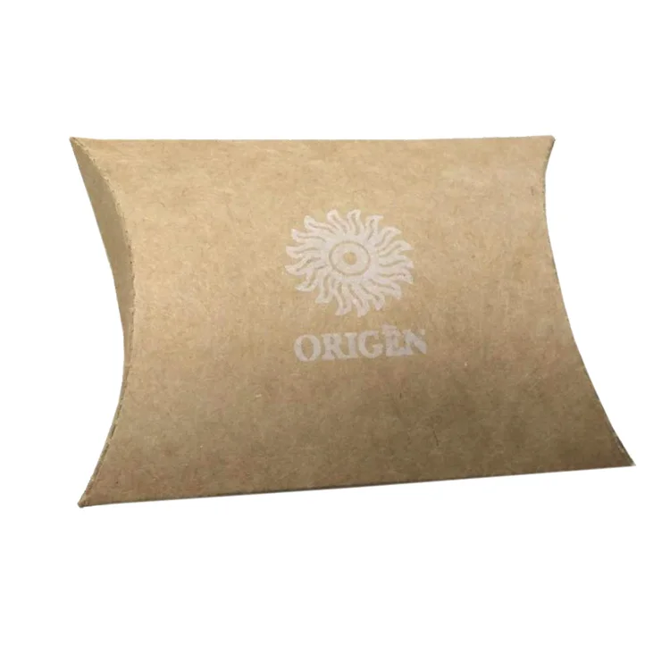 Custom Logo Small Natural Brown Kraft paper pillow box for Soap